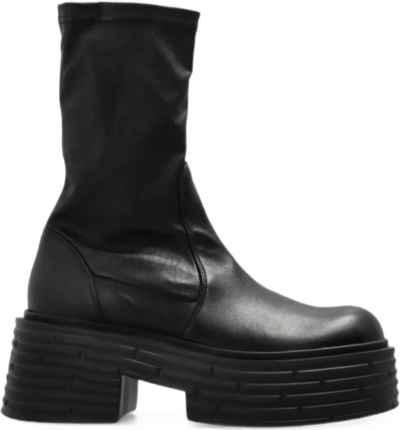 AGL Lignes Stretch platform ankle boots Zwart