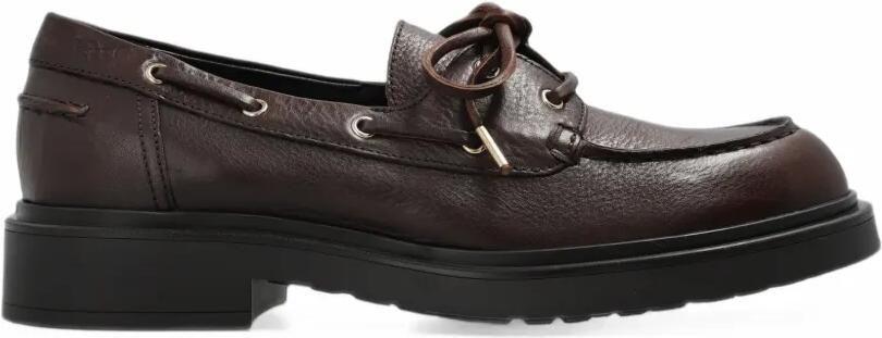 AGL Loren Boat leren veterschoenen Bruin