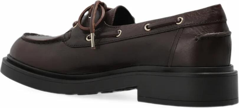 AGL Loren Boat leren veterschoenen Bruin - Foto 3