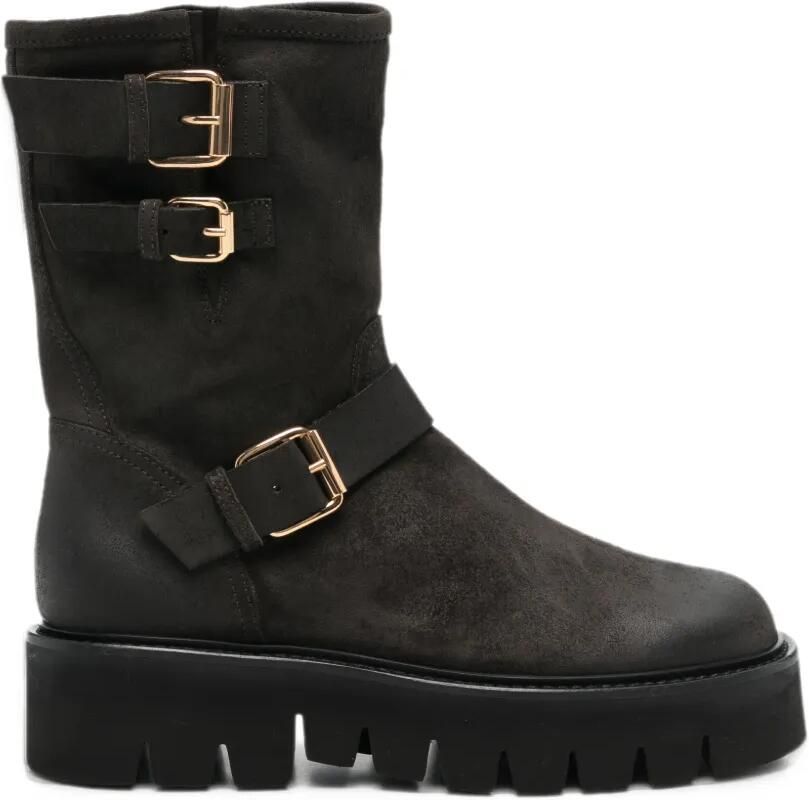 AGL Luggie Biker buckle-fastening boots Grijs