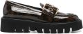 AGL Luggie loafers met gespdetail Bruin - Bruin