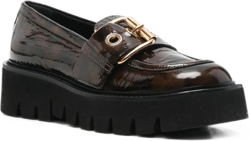 AGL Luggie loafers met gespdetail Bruin - Foto 2