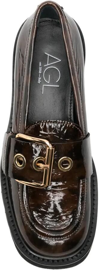 AGL Luggie loafers met gespdetail Bruin - Foto 4