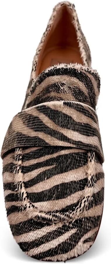 AGL Marienne loafers met zebraprint en textuur Beige - Foto 3