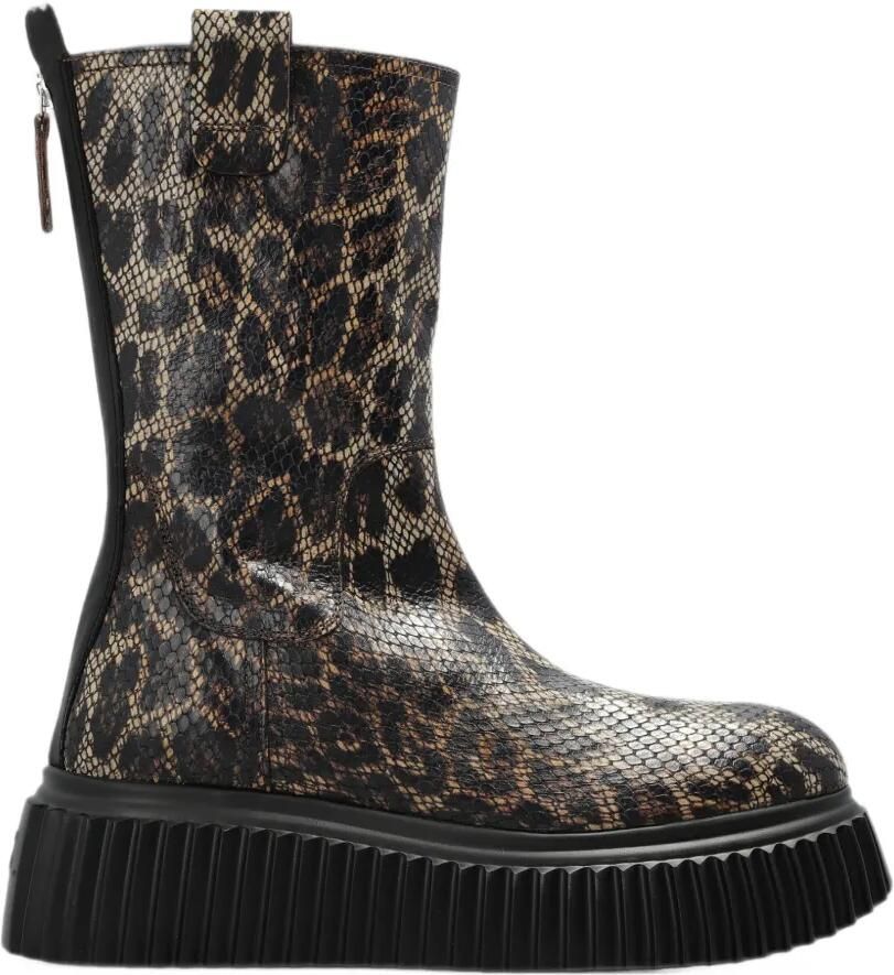 AGL Milagros leopard-print platform ankle boots Bruin