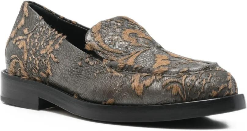 AGL Zenit loafers met bloemen-jacquard Grijs - Foto 2
