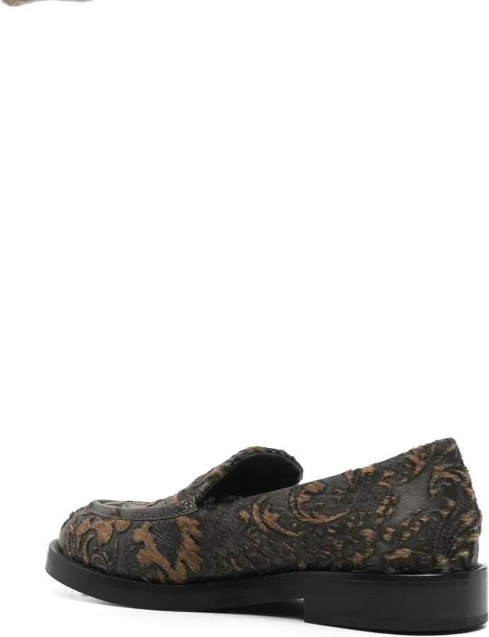 AGL Zenit loafers met bloemen-jacquard Grijs - Foto 3