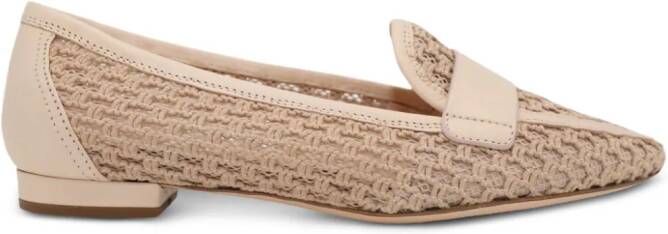 AGL Blanca geweven loafers Beige