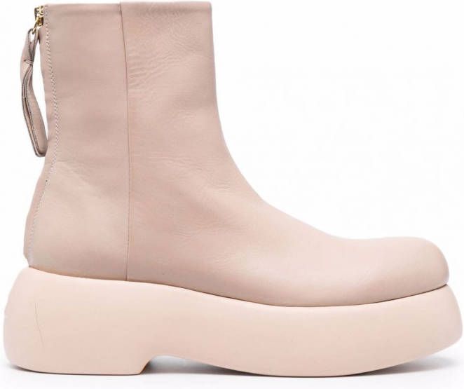 AGL Enkellaarzen met plateauzool Roze