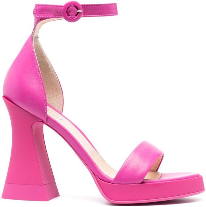 AGL Janis 110mm leather sandals Roze