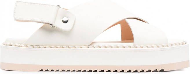 AGL Martha sandalen met gekruiste bandjes Wit