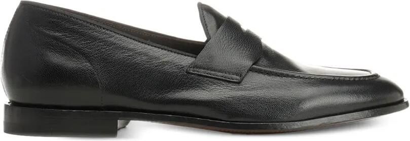 Al Duca D Aosta 1902 Athens leren loafers met bewerkte afwerking Zwart