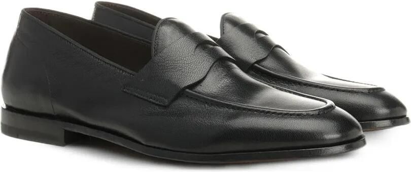 Al Duca D Aosta 1902 Athens leren loafers met bewerkte afwerking Zwart - Foto 4