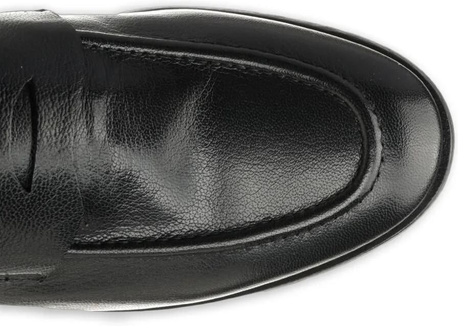 Al Duca D Aosta 1902 Athens leren loafers met bewerkte afwerking Zwart - Foto 3