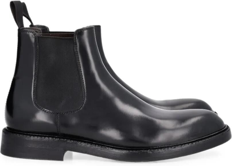 Al Duca D Aosta 1902 Elastische leren Chelsea boots Zwart