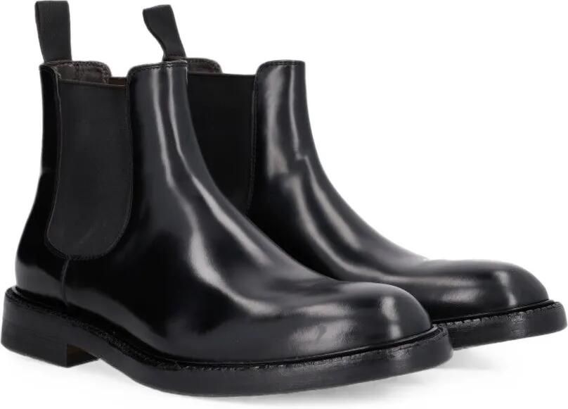 Al Duca D Aosta 1902 Elastische leren Chelsea boots Zwart - Foto 5