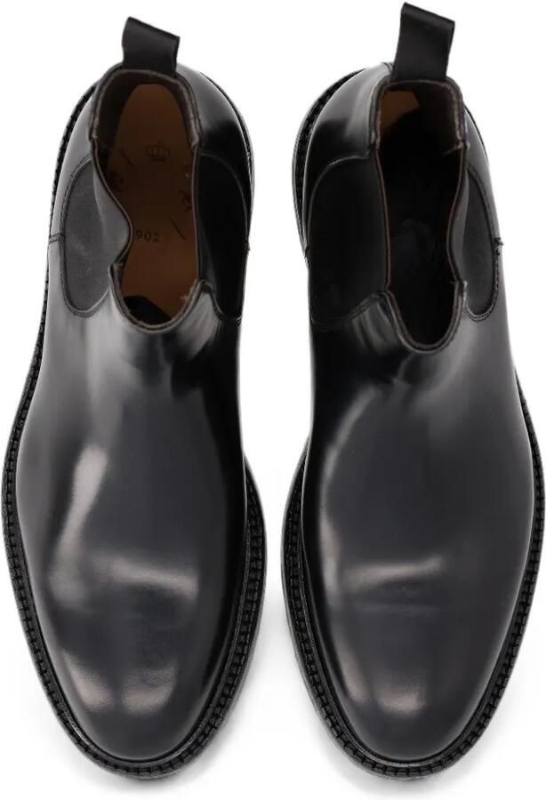 Al Duca D Aosta 1902 Elastische leren Chelsea boots Zwart - Foto 3