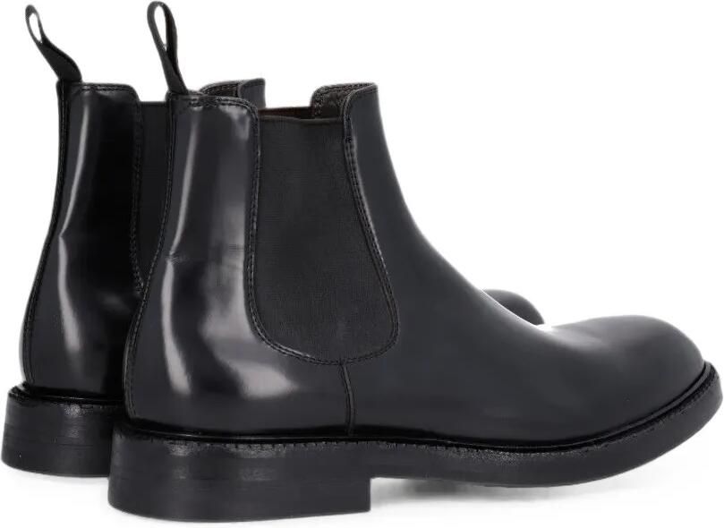 Al Duca D Aosta 1902 Elastische leren Chelsea boots Zwart - Foto 4