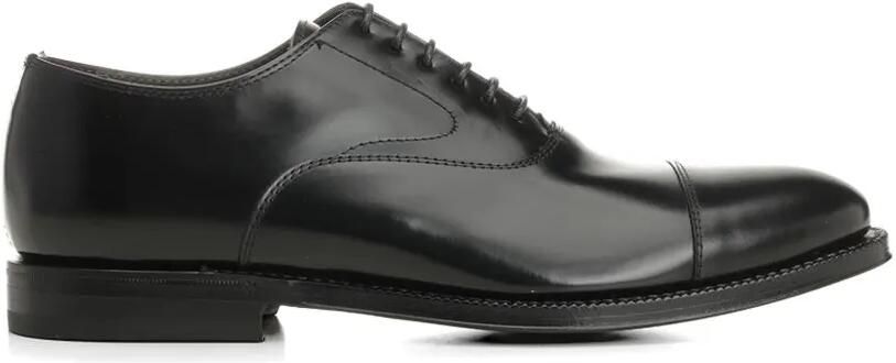 Al Duca D Aosta 1902 Geborstelde Oxford schoenen Zwart