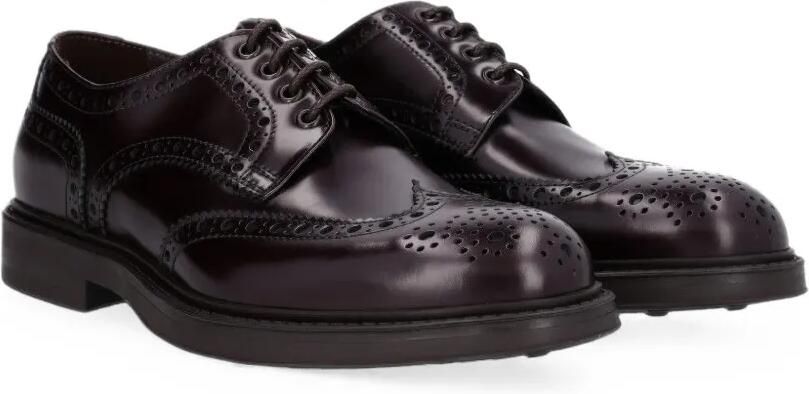 Al Duca D Aosta 1902 Gepolijste brogue derby schoenen Rood - Foto 2
