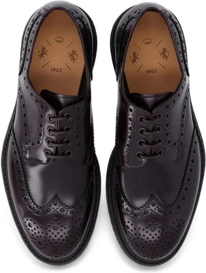 Al Duca D Aosta 1902 Gepolijste brogue derby schoenen Rood - Foto 3