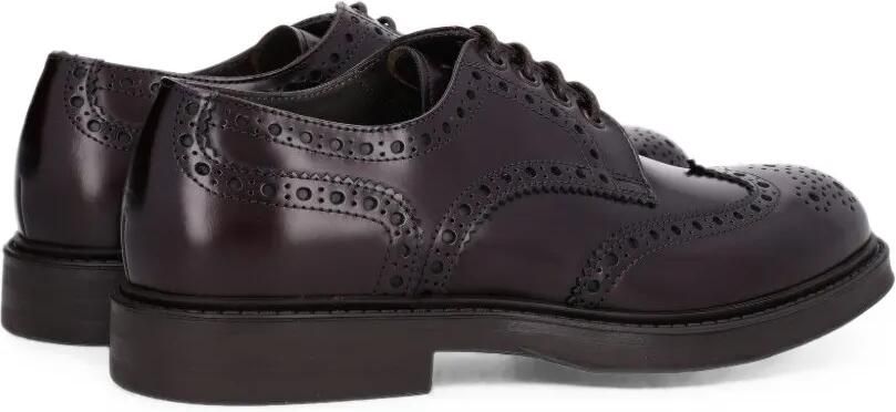 Al Duca D Aosta 1902 Gepolijste brogue derby schoenen Rood - Foto 5