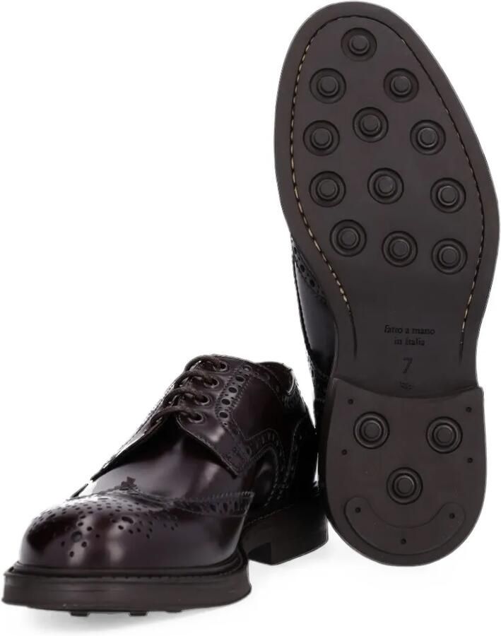 Al Duca D Aosta 1902 Gepolijste brogue derby schoenen Rood - Foto 4