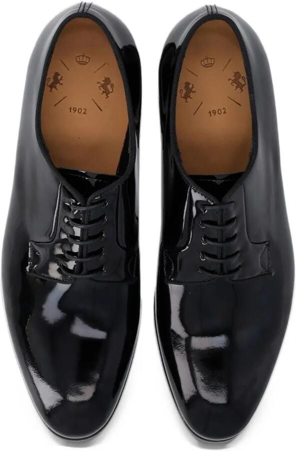 Al Duca D Aosta 1902 patent leather derby shoes Zwart - Foto 3
