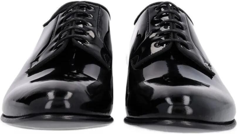 Al Duca D Aosta 1902 patent leather derby shoes Zwart - Foto 2