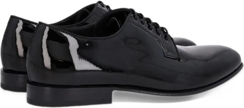 Al Duca D Aosta 1902 patent leather derby shoes Zwart - Foto 4