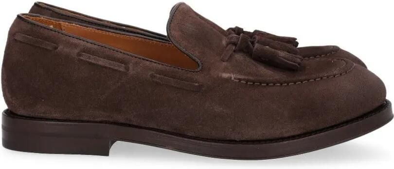Al Duca D Aosta 1902 Suède loafers met kwastjes Bruin