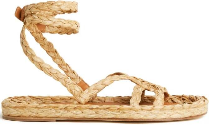 Alanui A Love Letter To India geweven sandalen Beige