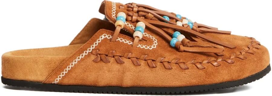 Alanui The Journey muiltjes met kralen Bruin