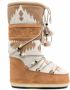 Alanui Tweekleurige suede en stoffen laarzen Beige - Thumbnail 2