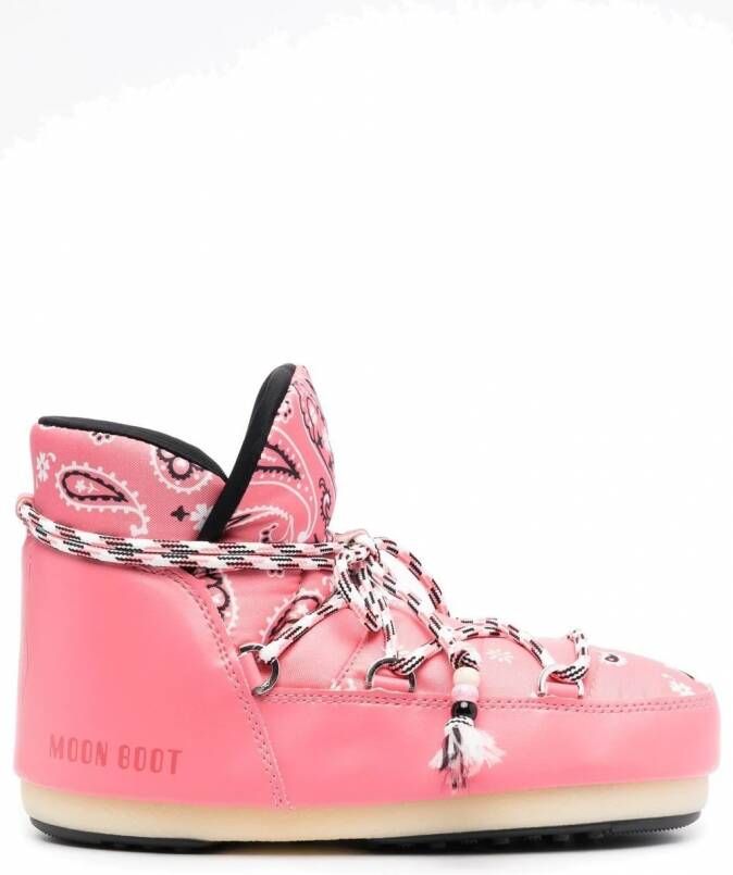 Alanui x Moon boot x Moon laarzen met bandanaprint Roze