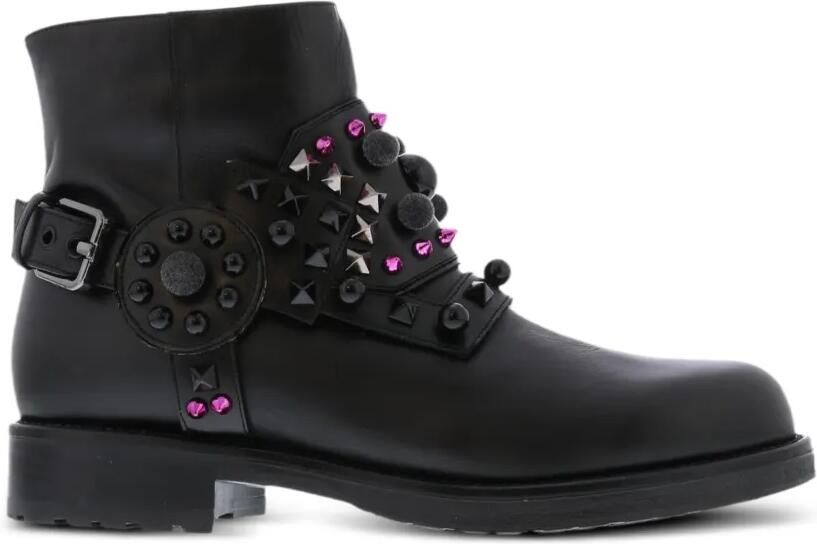 Albano Enkellaarzen met studs Zwart