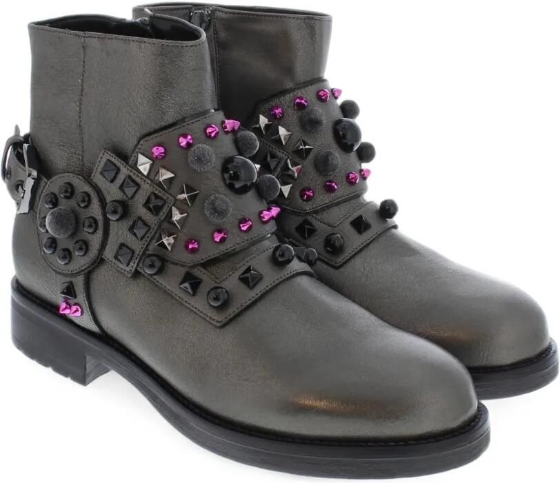 Albano Harness studded harness ankle boots Grijs