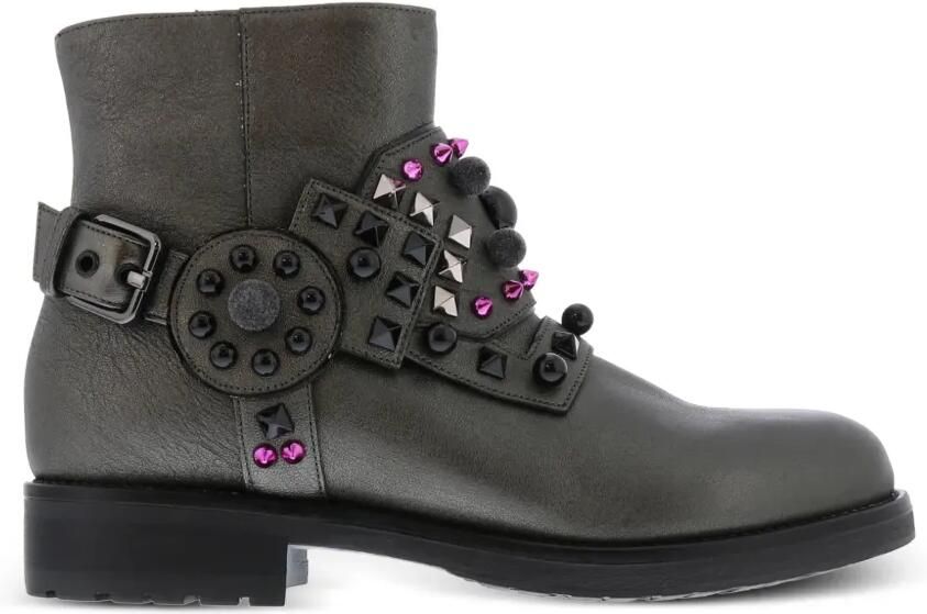 Albano Harness studded harness ankle boots Grijs - Foto 3