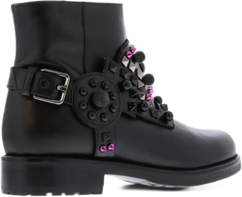 Albano studded ankle boots Zwart - Foto 4