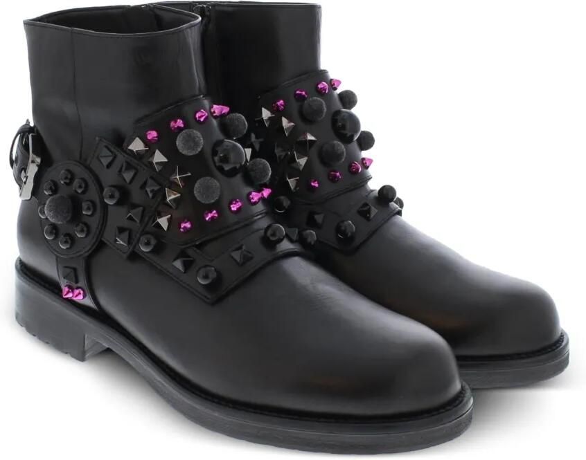 Albano studded ankle boots Zwart - Foto 3