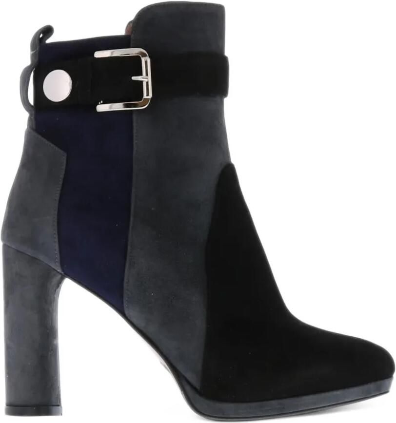 Albano two-tone buckled ankle boots Grijs