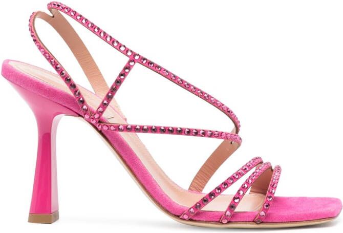 Alberta Ferretti Leren sandalen Roze