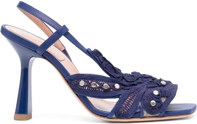 Alberta Ferretti Sandalen verfraaid met studs Blauw