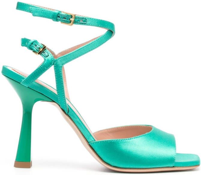 Alberta Ferretti Amber sandalen met enkelbandjes Groen