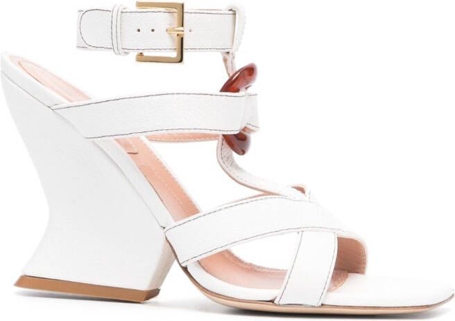 Alberta Ferretti Leren sandalen Wit