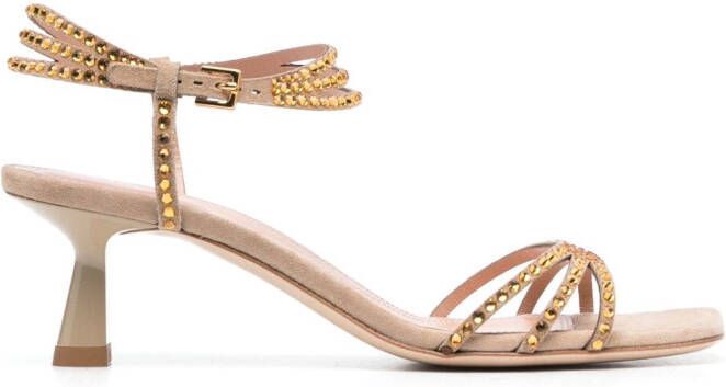 Alberta Ferretti Sandalen verfraaid met kristallen Beige