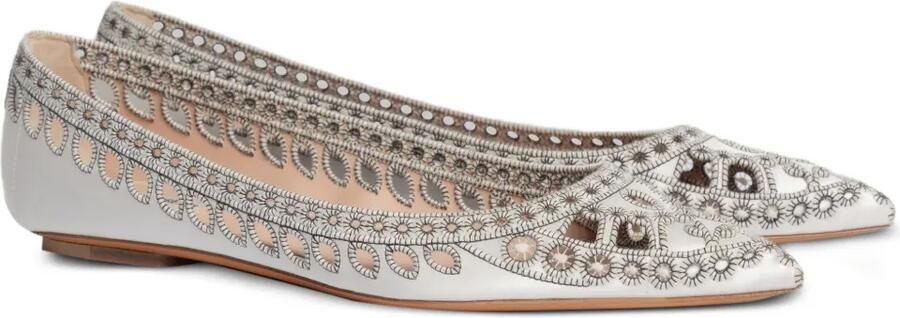 Alberta Ferretti Ballerina's met uitgesneden details Wit