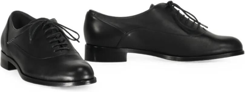 Alberta Ferretti Leren veterschoenen Zwart