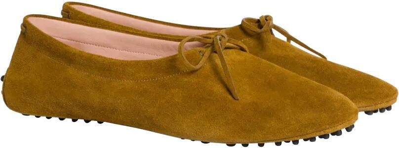 Alberta Ferretti Loafers met strik-detail en bewerkte zool Geel