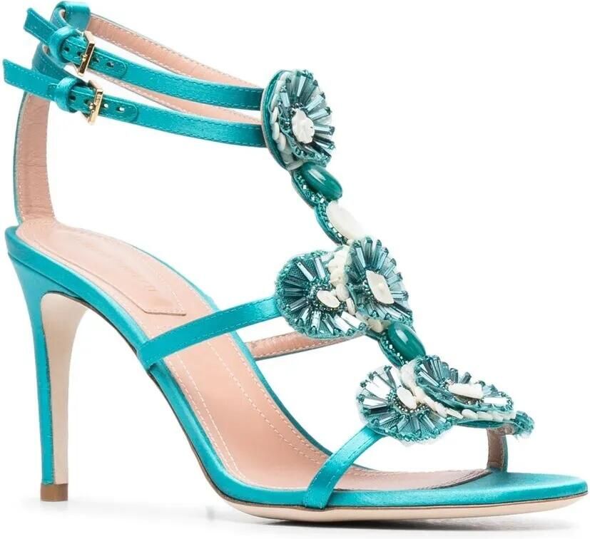 Alberta Ferretti Metallic sandalen Blauw - Foto 3